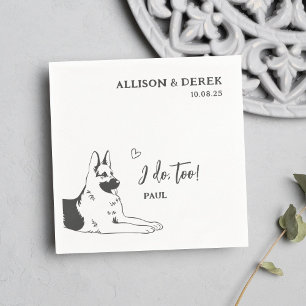 Serviette En Papier Simple je fais trop chien berger allemand Mariage