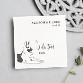 Serviette En Papier Simple je fais trop chien berger allemand Mariage