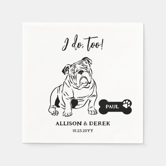 Serviette En Papier Simple je fais trop Chien Chien Chien Chien Mariag (Devant)