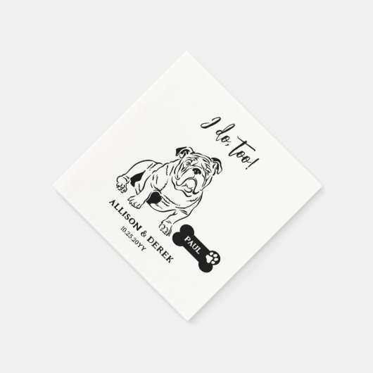 Serviette En Papier Simple je fais trop Chien Chien Chien Chien Mariag (Coin)