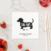 Serviette En Papier Simple je fais trop Chien Dachshund Doxie Mariage (En situation)