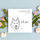 Serviette En Papier Simple je fais trop chien Siberian Husky Mariage
