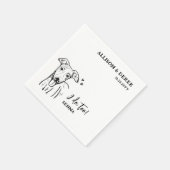 Serviette En Papier Simple je fais trop Chien Whippet Mariage de dessi (Coin)