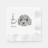 Serviette En Papier Simple je fais trop Mariage de dessin main de chie (Devant)