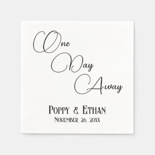 Serviette En Papier Simple Jolie Fête Mariage Un Jour Plus Loin