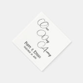 Serviette En Papier Simple Jolie Fête Mariage Un Jour Plus Loin (Coin)