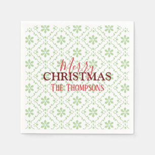Serviette En Papier Simple Joyeux Noël Fête de neige personnalisée