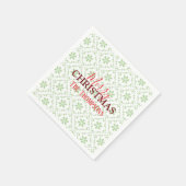 Serviette En Papier Simple Joyeux Noël Fête de neige personnalisée (Coin)