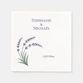 Serviette En Papier Simple Lavender Wedding (Devant)
