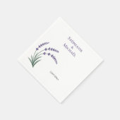 Serviette En Papier Simple Lavender Wedding (Coin)