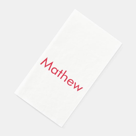 Serviette En Papier simple lettre initiale monogramme ajouter votre no (Coin)