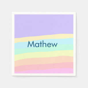 Serviette En Papier simple lettre initiale monogramme ajouter votre no