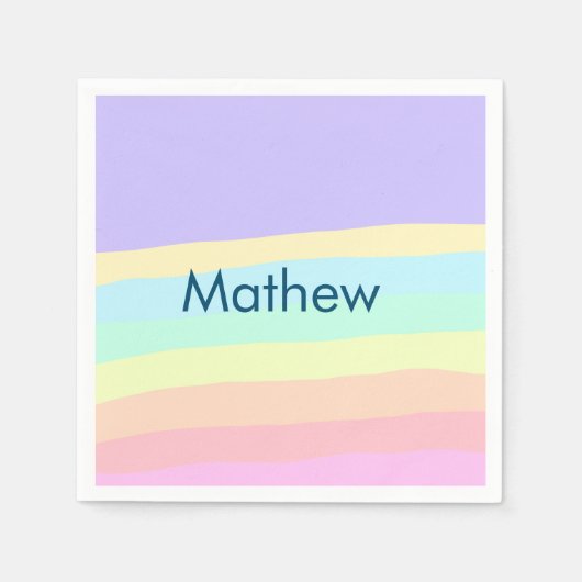 Serviette En Papier simple lettre initiale monogramme ajouter votre no (Devant)