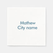 Serviette En Papier simple lettre initiale monogramme ajouter votre no (Devant)