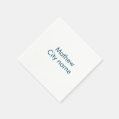 Serviette En Papier simple lettre initiale monogramme ajouter votre no (Coin)