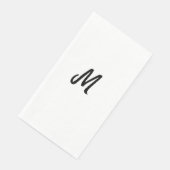 Serviette En Papier simple logo monogramme minimal personnalisé (Coin)