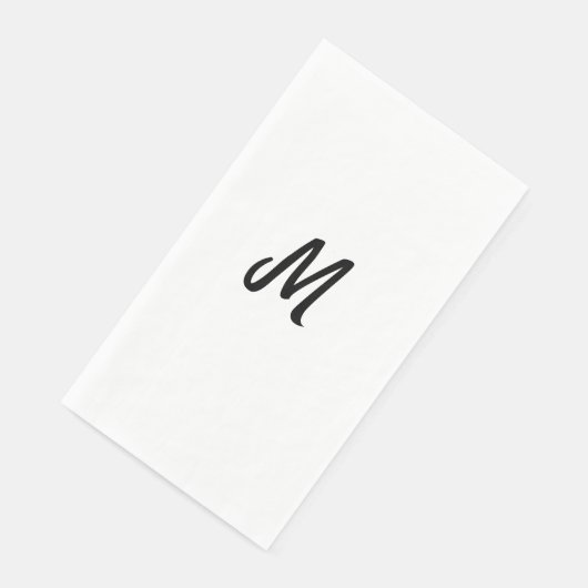 Serviette En Papier simple logo monogramme minimal personnalisé (Coin)