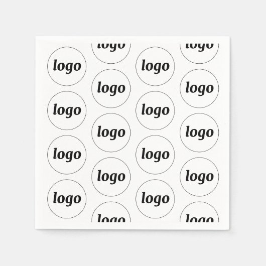 Serviette En Papier Simple Logo Motif Promotion Business (Devant)