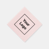 Serviette En Papier Simple logo personnalisé minimal élégant ici entre (Coin)