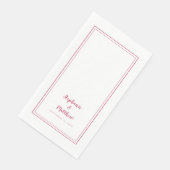 Serviette En Papier Simple Magenta Red Moderne Minimal Mariage Dîner (Coin)