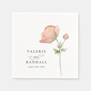 Serviette En Papier Simple Mariage botanique élégant