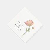 Serviette En Papier Simple Mariage botanique élégant (Coin)