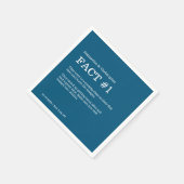 Serviette En Papier Simple marine bleu blanc Mariage (Coin)