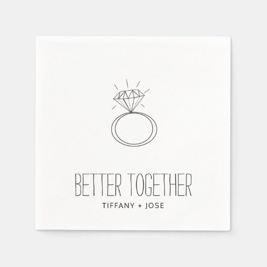 Serviette En Papier Simple Meilleur Ensemble Groupe d'engagement (Devant)