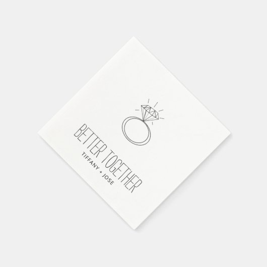 Serviette En Papier Simple Meilleur Ensemble Groupe d'engagement (Coin)