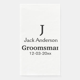 Serviette En Papier SIMPLE MINIMAL ajoutez votre nom cadeau personnali