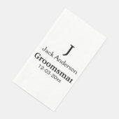 Serviette En Papier SIMPLE MINIMAL ajoutez votre nom cadeau personnali (Coin)