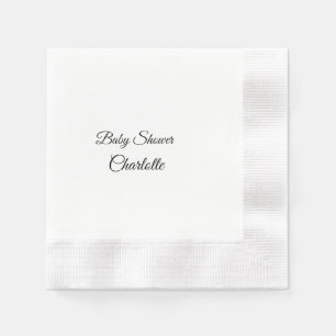 Serviette En Papier SIMPLE MINIMAL.CUTIE AJOUTER NOM BÉBÉ Baby shower 