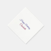 Serviette En Papier SIMPLE MINIMAL.CUTIE AJOUTER NOM BÉBÉ joyeux anniv (Coin)