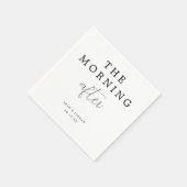 Serviette En Papier Simple Minimal Le Matin Après Brunch Mariage (Coin)