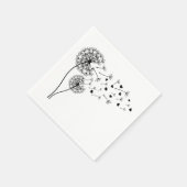 Serviette En Papier Simple minimaliste Dandelion soufflant (Coin)
