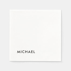 Serviette En Papier Simple minimaliste élégant classique professionnel