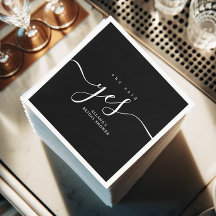 Simple minimaliste Fête des mariées noire et blanc