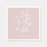 Simple minimaliste hiver moderne bébé fille douche