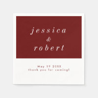 Simple minimaliste Mariage rouge et blanc