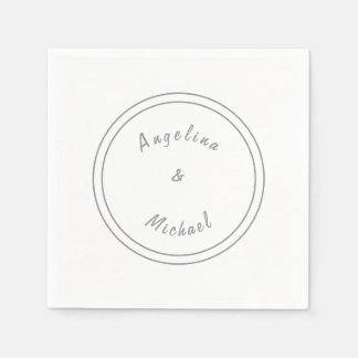 Serviette En Papier Simple minimaliste moderne unique