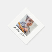 Serviette En Papier Simple Minimaliste Quarante Anniversaire Photo (Coin)