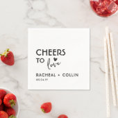 Serviette En Papier Simple minimaliste simple moderne Cheers Coeur Nap (En situation)