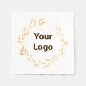 Serviette En Papier simple minimum ajouter votre texte nom monogramme  (Devant)