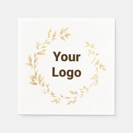 Serviette En Papier simple minimum ajouter votre texte nom monogramme (Devant)