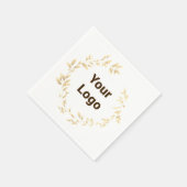 Serviette En Papier simple minimum ajouter votre texte nom monogramme (Coin)