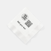Serviette En Papier Simple minimum q r code ajouter logo code d'analys (Coin)