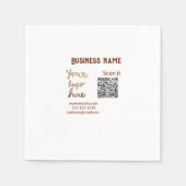Serviette En Papier Simple minimum q r code ajouter logo code d'analys (Devant)