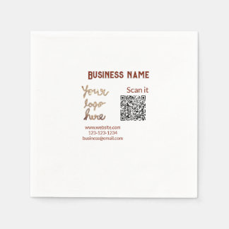 Serviette En Papier Simple minimum q r code ajouter logo code d'analys