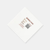 Serviette En Papier Simple minimum q r code ajouter logo code d'analys (Coin)