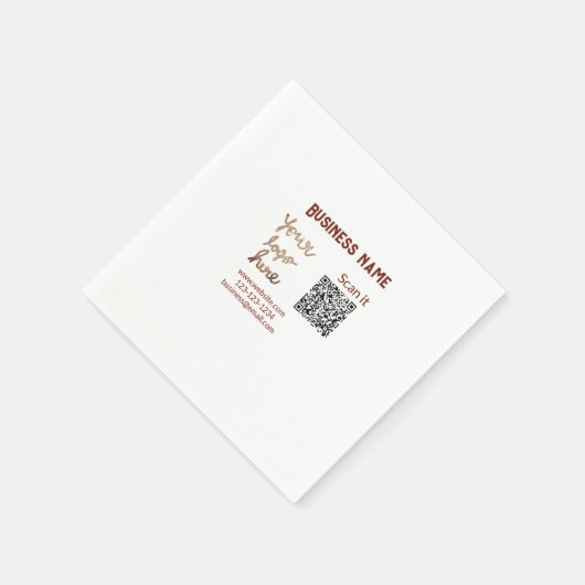 Serviette En Papier Simple minimum q r code ajouter logo code d'analys (Coin)